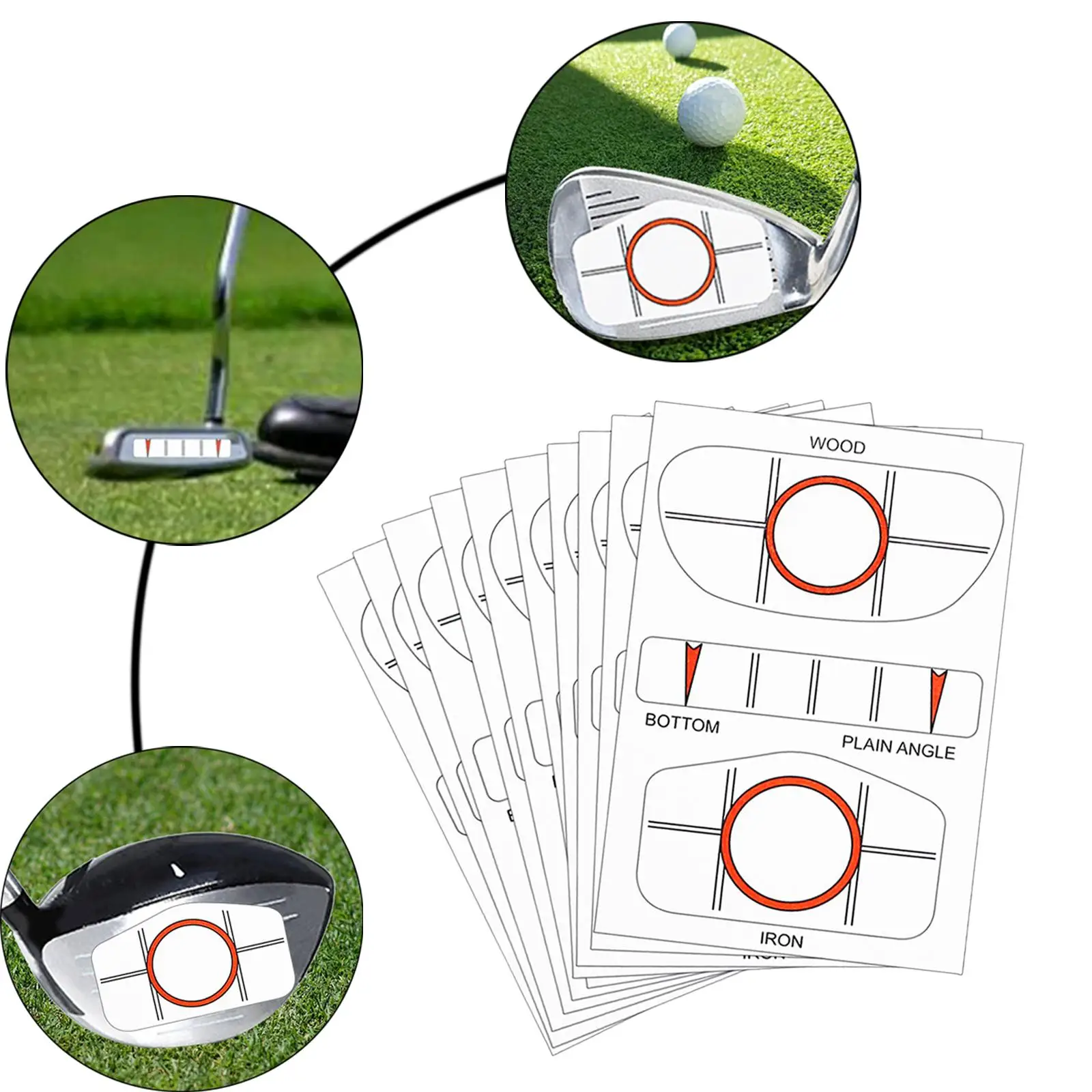 

10 Pack Golf Clubs Impact Tape Golf Swing Straight Practice Teaching Equipment
