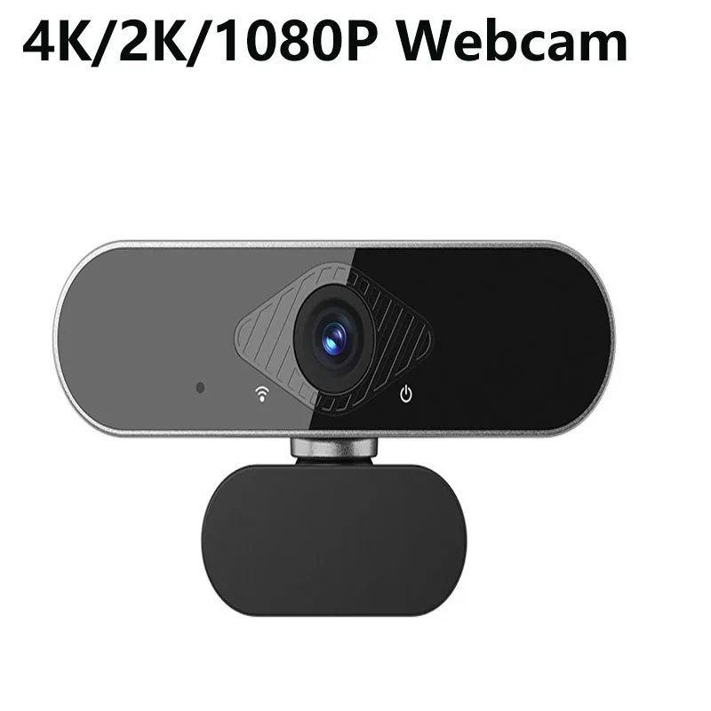 Webcam 4K Plug And Play per laptop desktop Telecamera per streaming live dedicata per fotocamera HD 2K con microfono Mini fotocamera per computer