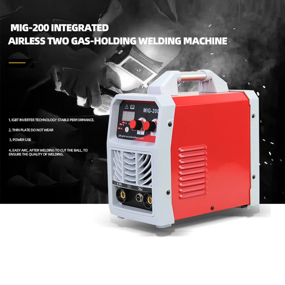 MIG-200 Multifunction Welding Machine IGBT MMA TIG MIG Professional Argon CO2 Non-gas Semi Automatic Repair Tools 220V 50/60hz