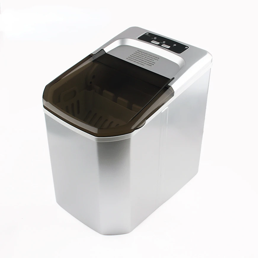 110V Automatic Ice Cube Maker Portable Electric Bullet Round Ice Block Making Machine 15kg/24H Family Bar Coffee Shop