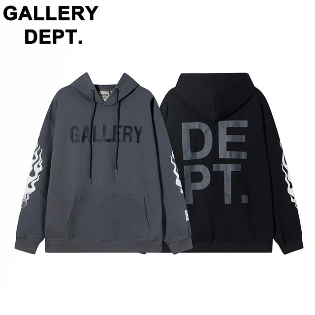 GALLERY DEPT arm flame letter print classic models hooded sweatshirt 1