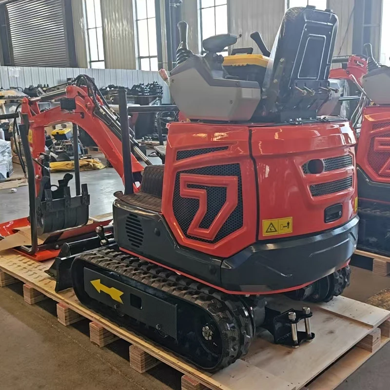 Minibagger 1200KG, 12KW Dieselmotor, Kostenloser Versand! Perfekt für den Garten- und Heimgebrauch, CE-zertifiziert.