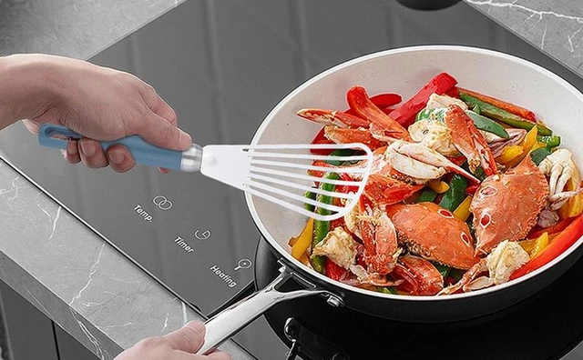 Metal Spatula For Cast Iron Skillet Stainless Steel Grill Spatula Slotted  Spatula Turner Fish Spatula With Wood Handle - AliExpress