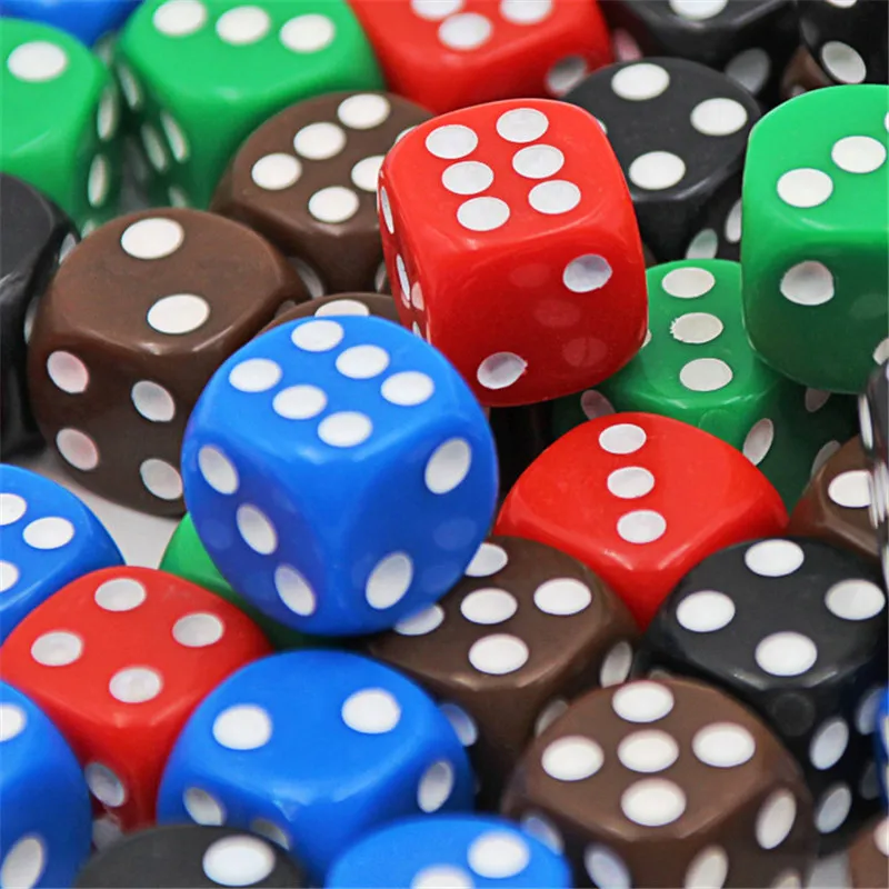 High Quality 12mm Multi Color Six Sided Spot D6 Playing Games Dice Set Opaque Dice For Bar Pub Club Party Board Game