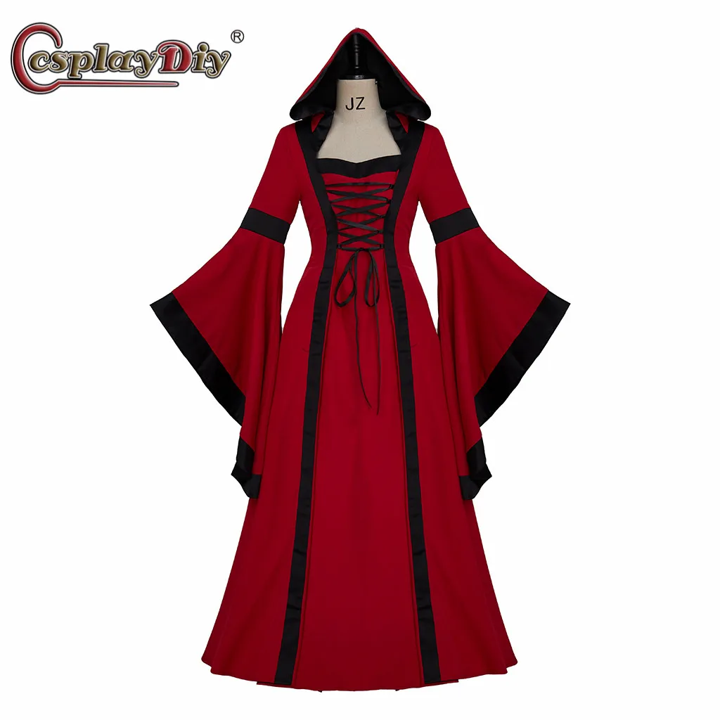 

Cosplaydiy Vintage Medieval Dress Cape Costume Women's Medieval Victorian Dress Renaissance Cosplay Halloween Carnival Party