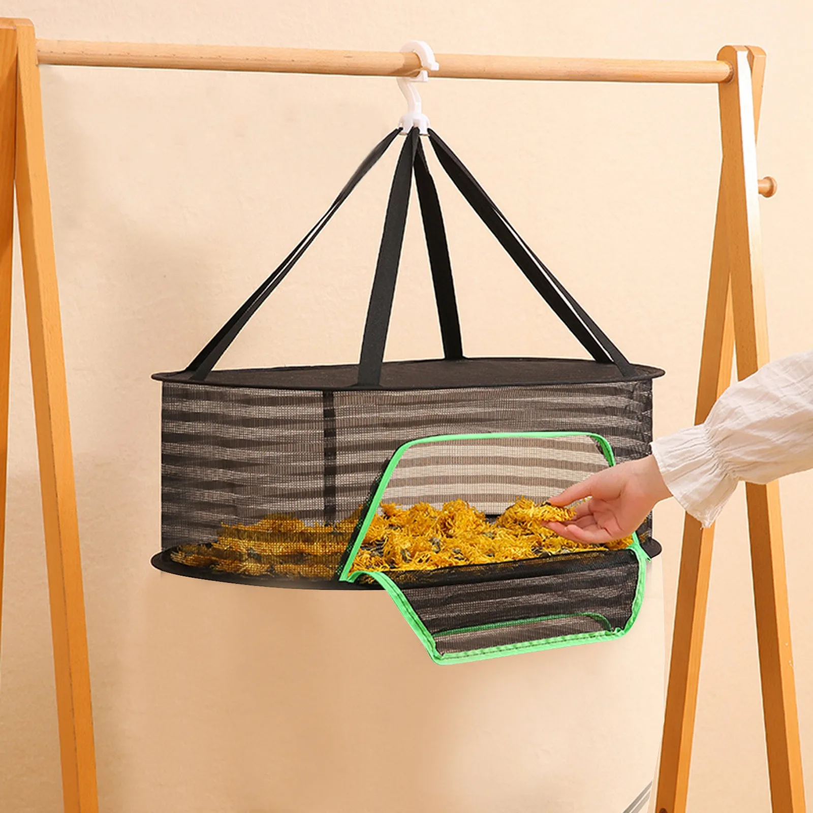 1layer Drying Net Breathable Quick Drying Hanging Mesh Holder Anti-mosquito Drying Foods Fish Net For Socks Underwear Drying Net 3