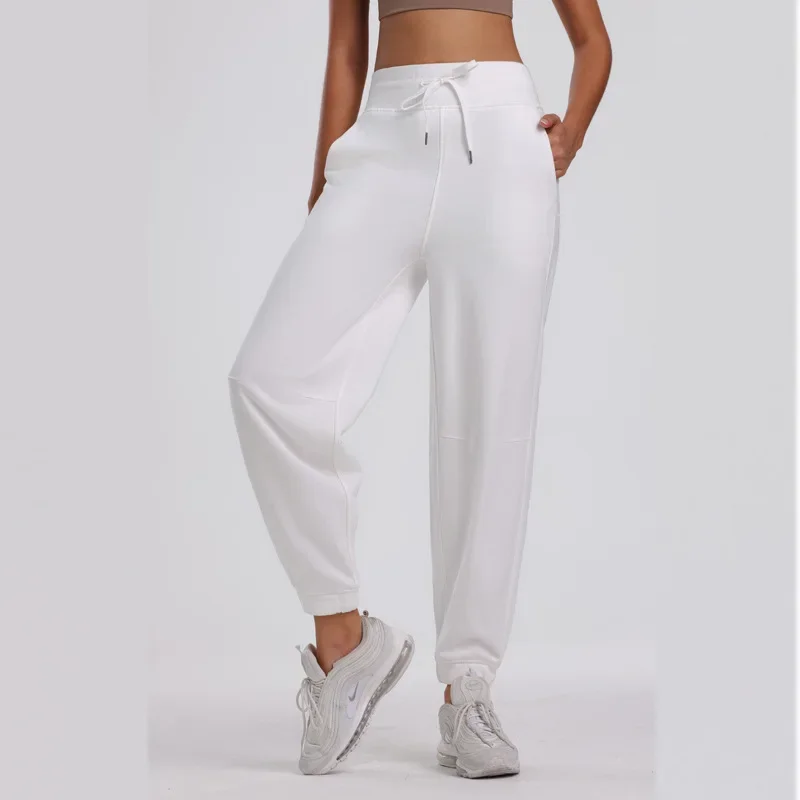 Women's Loose Fitness Sports Pants Drawstring Harlan Autumn Winter Running Casual Home Nine-point Pants Korean Version