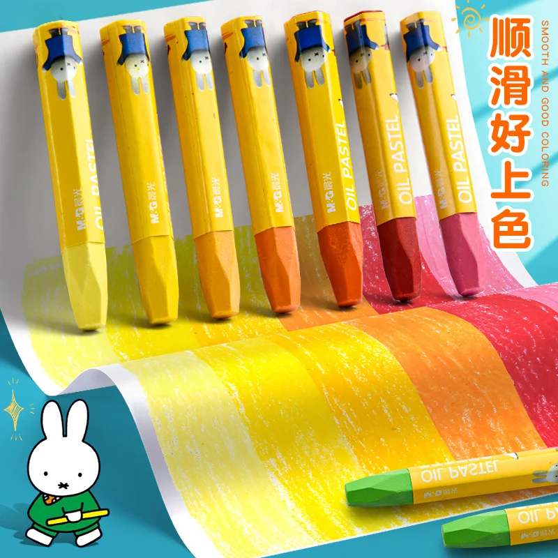 M&G Oil Paint Stick Set 12/24/36/48 Vibrant Colors Creamy Texture Bullet for Artists, Painting, Drawing, Beginners