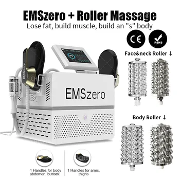 EMSZERO 2in1 Roller Massage Electromagnetic Coil Weight Loss Therapy 40K Compression Micro Vibration Vacuum 5D Slimming Machine