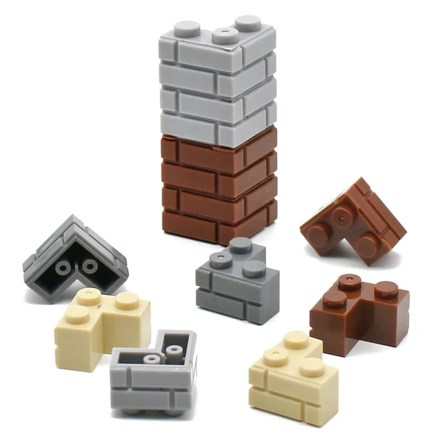 Marumine MOC Bricks 1x4 1x2 Wall Cube 15533 98283 2357 Houses Building Blocks Accessories Assembles Particles Compatible DIY Toy 3