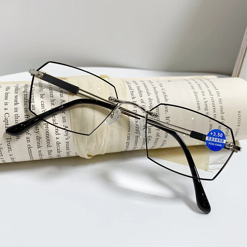 

Мужские очки для чтения с металлической оправой очки для чтения с защитой от сисветильник пресбиопические очки от 0 до + 4,0 HD очки без оправы прозрачные очки