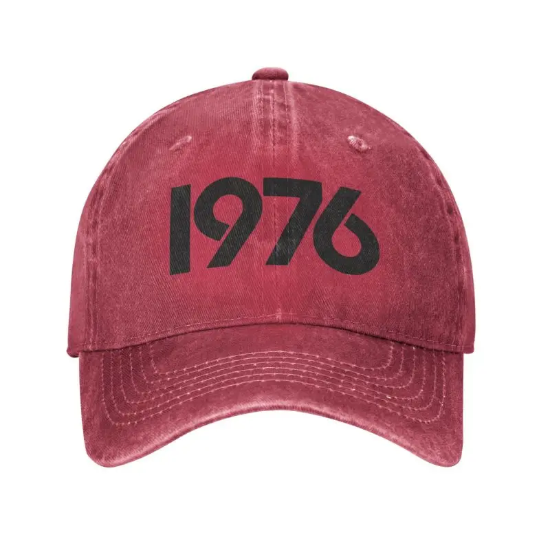 

Punk Unisex Cotton Vintage Born In 1976 Original Birthday Gift Baseball Cap Adult Adjustable Dad Hat for Men Women Sports