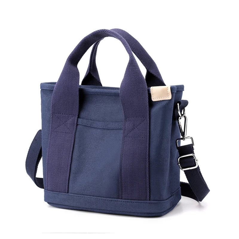 Fashionable canvas large capacity handbag, adjustable shoulder strap, multiple pockets, single shoulder bag for daily work, trav