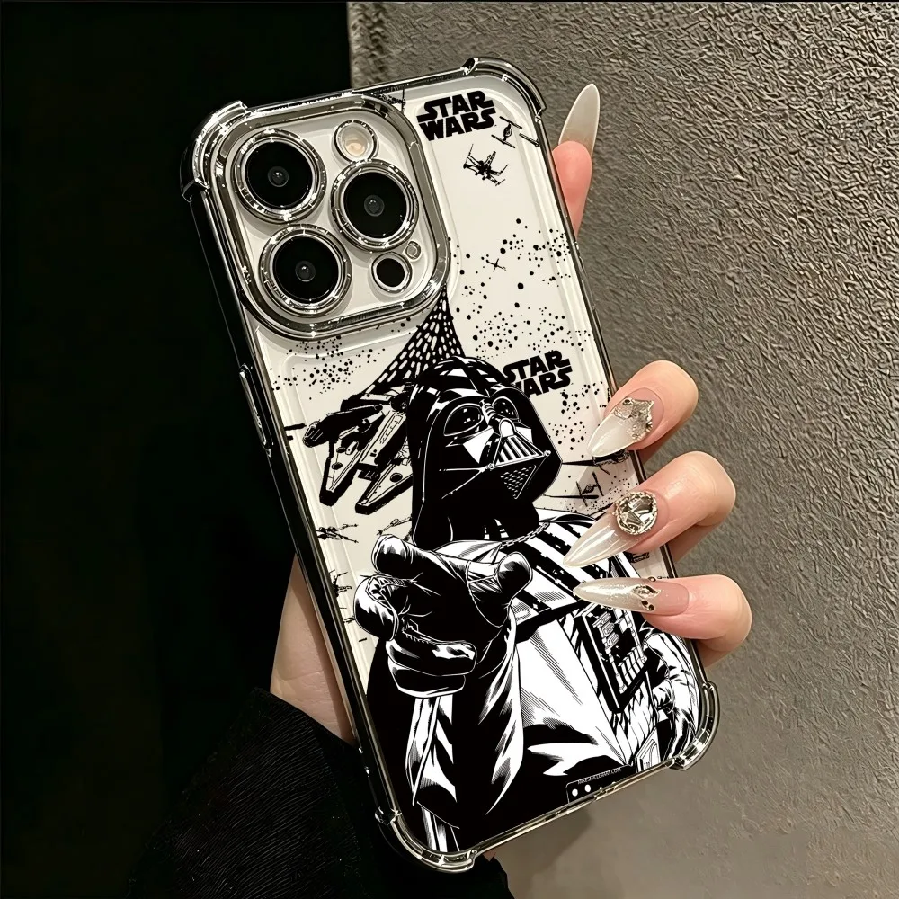 Enhanced Plating Phone Case with Anti-Cool Stars Design