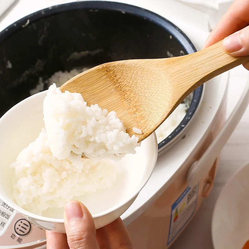 Bamboo Wooden Kitchen Spoon Rice Shovel Large Soup Service Kitchenware Tableware