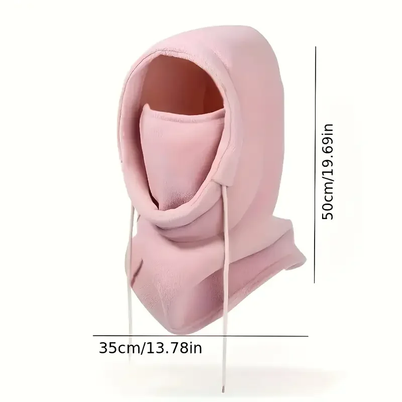 Winter Warm Wool Hooded Hat, Outdoor Windproof and Cold Proof Warm Hat, Men's and Women's Neck Warm Bicycle Face Mask Mask Mask