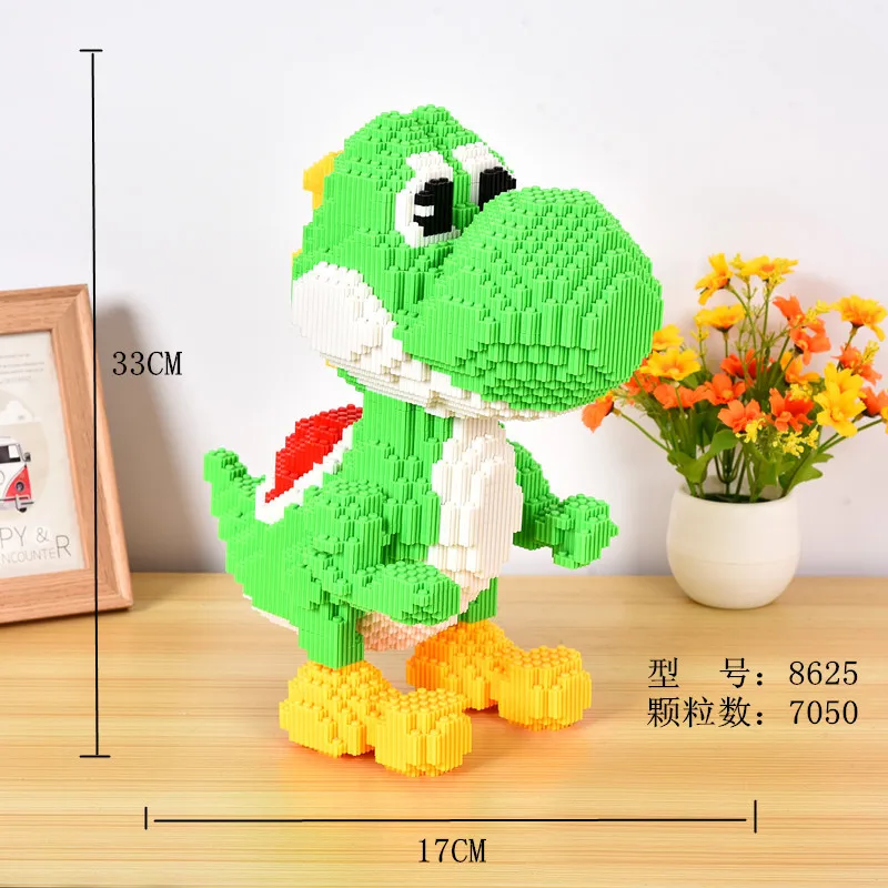 

32.5*17cm Super Mario Anime Figure Yoshi Building Blocks Toy Figure Model Doll Classic Movie Dolls Kids Toys For Children Gifts