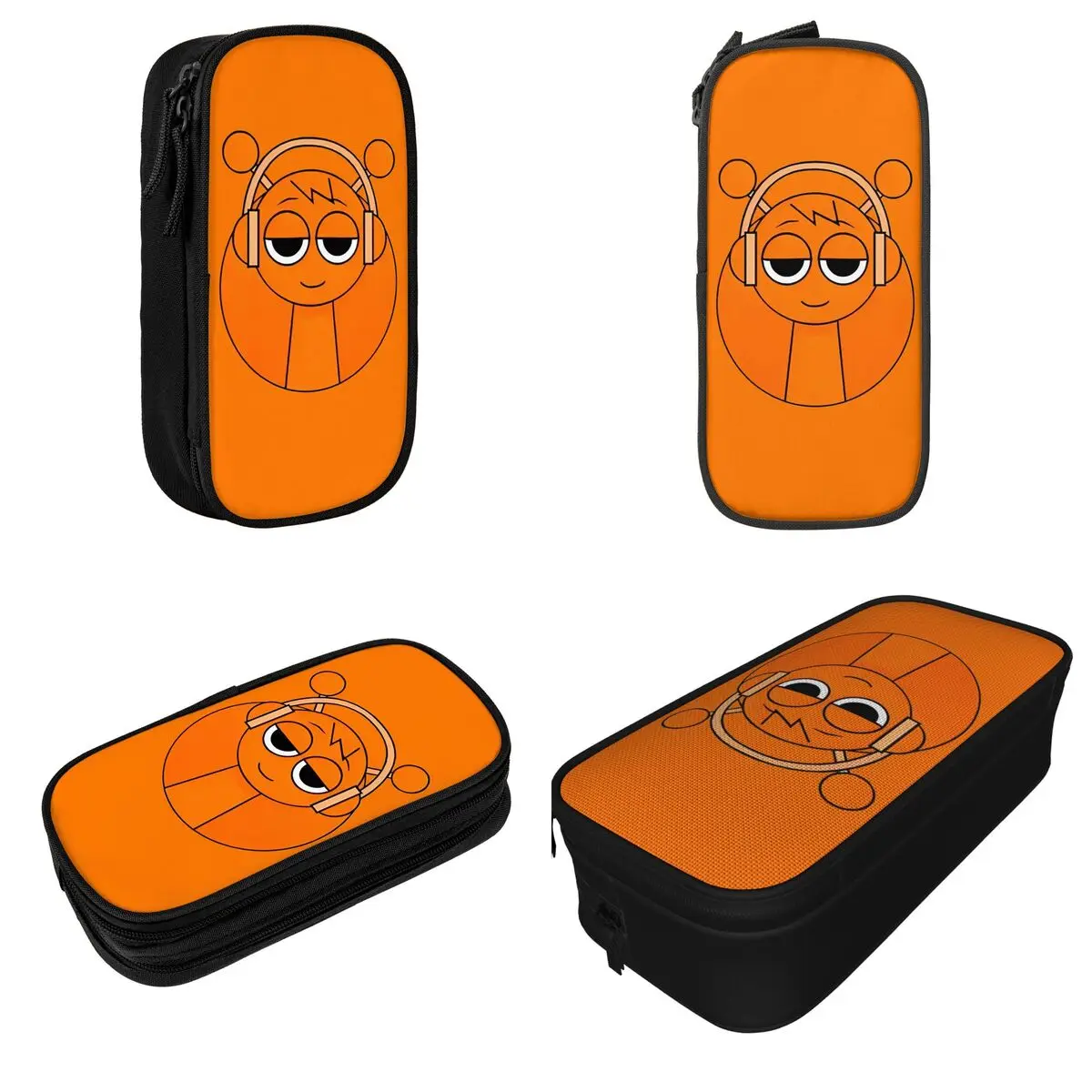 Fun Sprunki Incredibox Oren Pencil Cases Cartoon Anime Game Pencilcases Pen Holder for Student Bag School Supplies Stationery