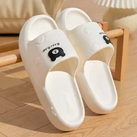 Soft Sole Anti Slippers Women's Summer 2024 New Home Bathroom Bathing Thick-soled Couple Cartoon Slippers Men's Summer 1