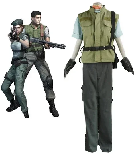 Nach Maß Chris Redfield S.T.A.R.S. Uniform-Cosplay-Kostüm, komplettes Set – RE-Outfit in jeder Größe - AliExpress 200000532