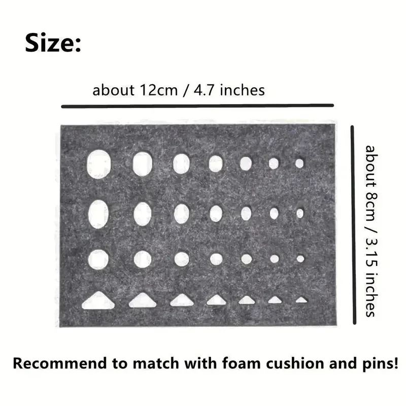 Geometry DIY Felt Template Needle Felting Applique Mold Felt Template Kit 8Pcs