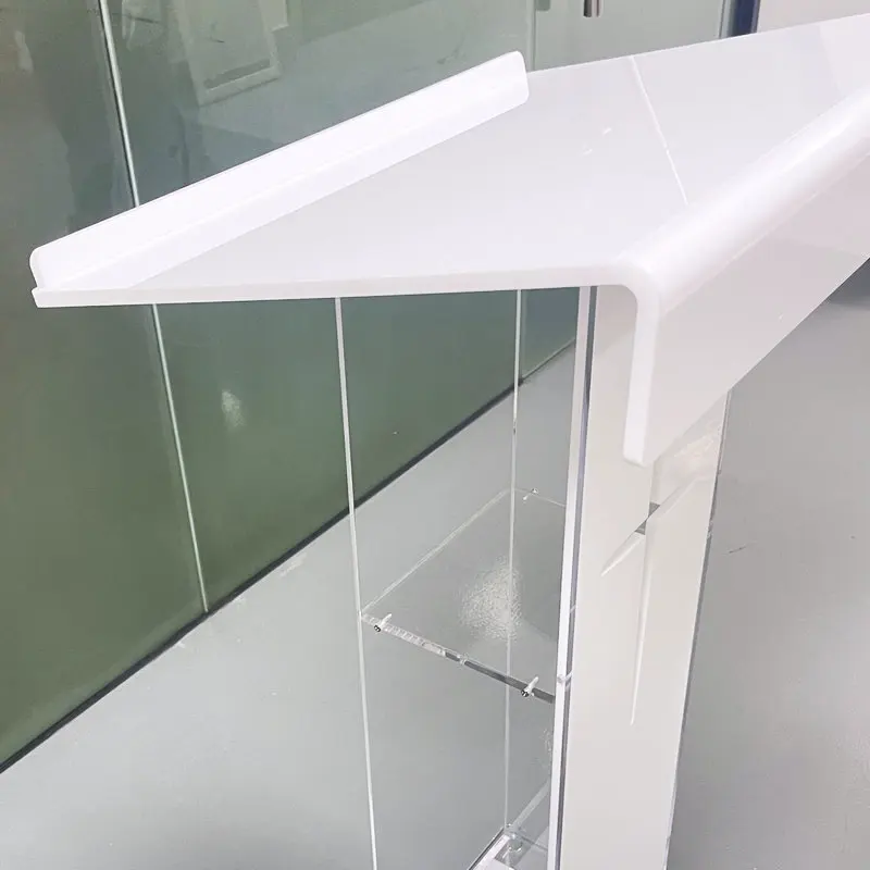Ultra Clear Acrylic Pulpit Podium Stand Modern Portable Pulpits for Churches Pastors Modern School Classroom Lecterns Music