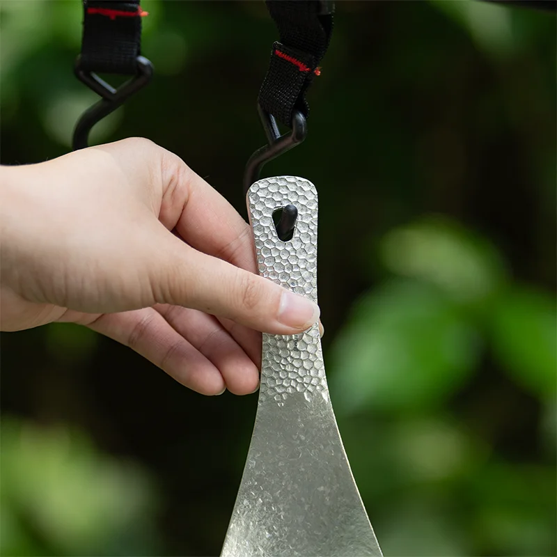 Boundless Voyage 티타늄 쌀 숟가락 초경량 휴대용 내구성 야외 캠핑 가정용 쌀 삽 숟가락 쌀 숟가락 두꺼운