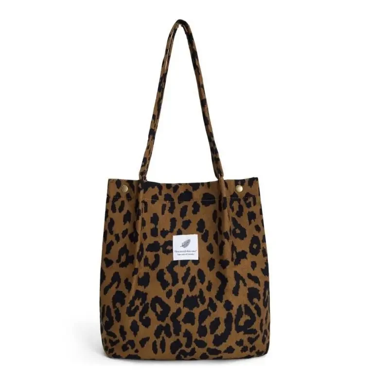 thumbnail image 1 of Bolso de lona de pana de moda, bolso de hombro portátil de gran capacidad para mujer, fácil de llevar, ligero, ideal para estudiantes y mujeres, 1 of 5