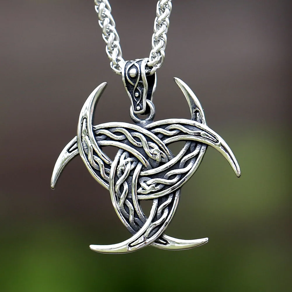 

2023 New Vintage Nordic viking VCeltic Knot Pendant For Men Stainless Steel Necklace fahion Jewelry for gift free shipping