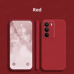 Liquid Silicone Soft TPU Phone Bumper Case Cover in Original Design for Realme C71 (Red)