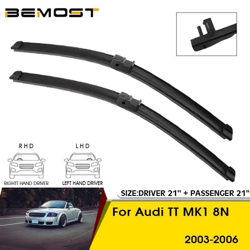 

Car Wiper Blades For Audi TT MK1 8N 2003 2004 2005 2006 Windshield Windscreen Front Window Blades 21"+21" Car Accessories