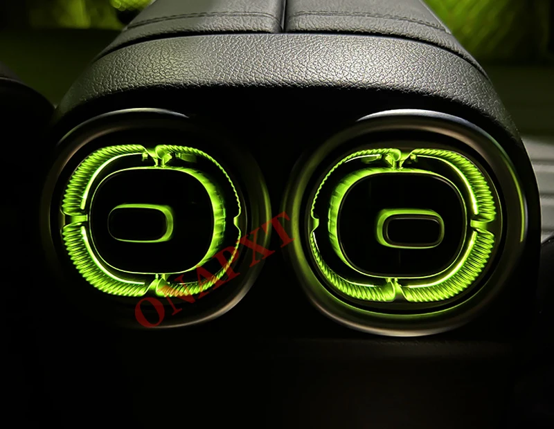 For Benz C class W206 GLC W254 X254 Car Decorative Atmosphere Lamp Strips MB LED Air Vent Nozzle Neon Ambient Light 64-Color