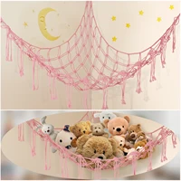 Stuffed Animals Storage Hammock Large Capacity Net Macrame Boho Home Kids Bedroom Decoration Corner Hanging Toy Organizer Nets 1