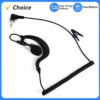 2.5mm Ear Hook Headset for Walkie Talkie Single Ear Radio Earpiece with Clip Single Earphone with Coiled Cable 1