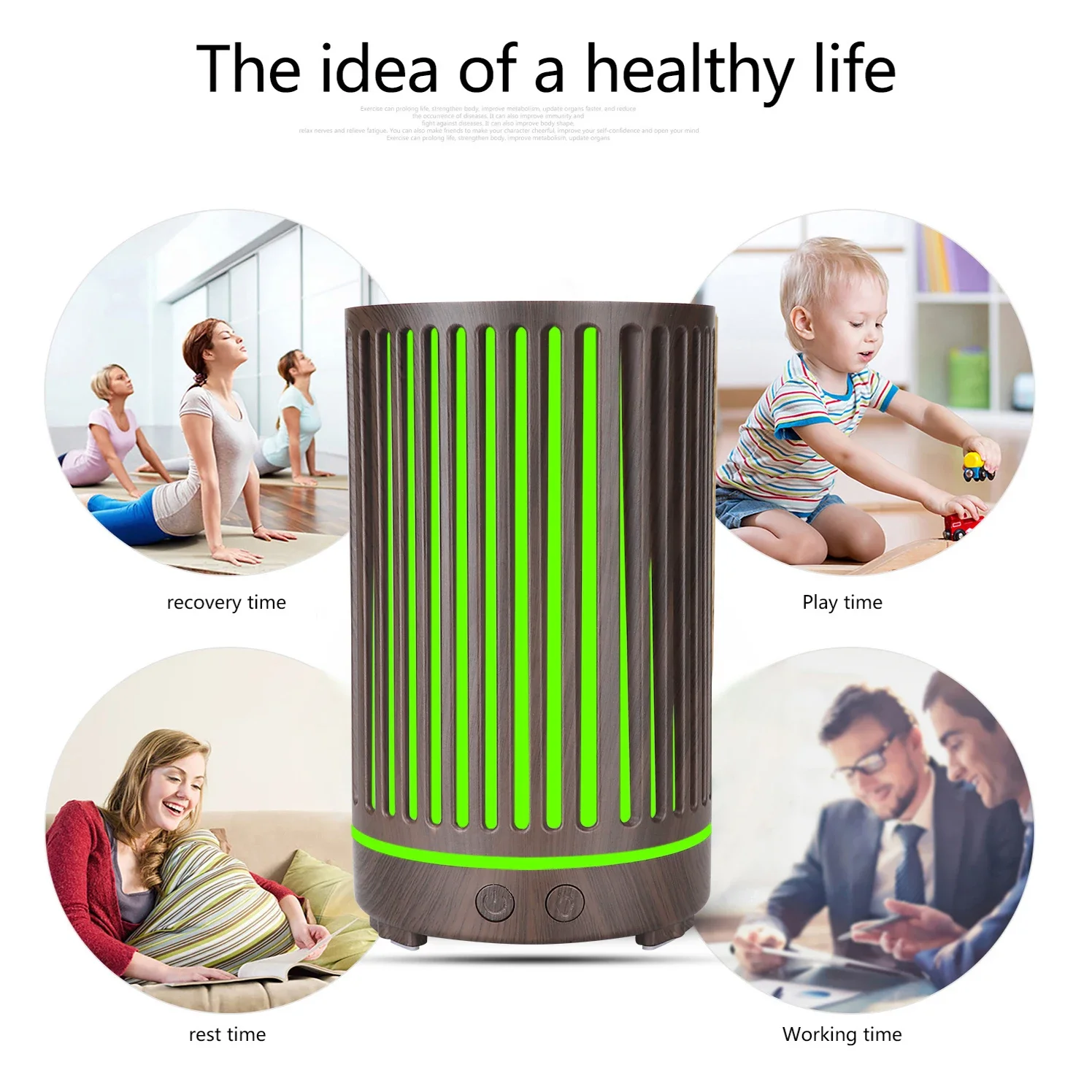 Smart Tuya Aroma Diffuser 400ml App Controlled Air Humidifier_voghion.com