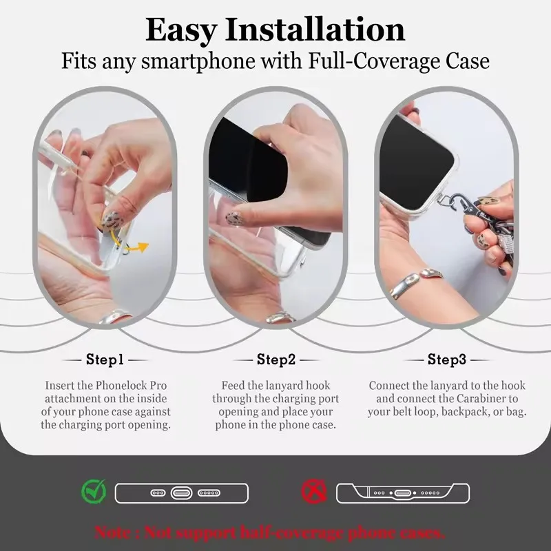 Retractable Phone Security Lanyard with Belt Clip