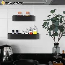 Bathroom Shelf Shampoo Rack With Towel Bar Bath Towel Holder Kitchen Wall Shelves Shower Storage Basket Bathroom Accessories