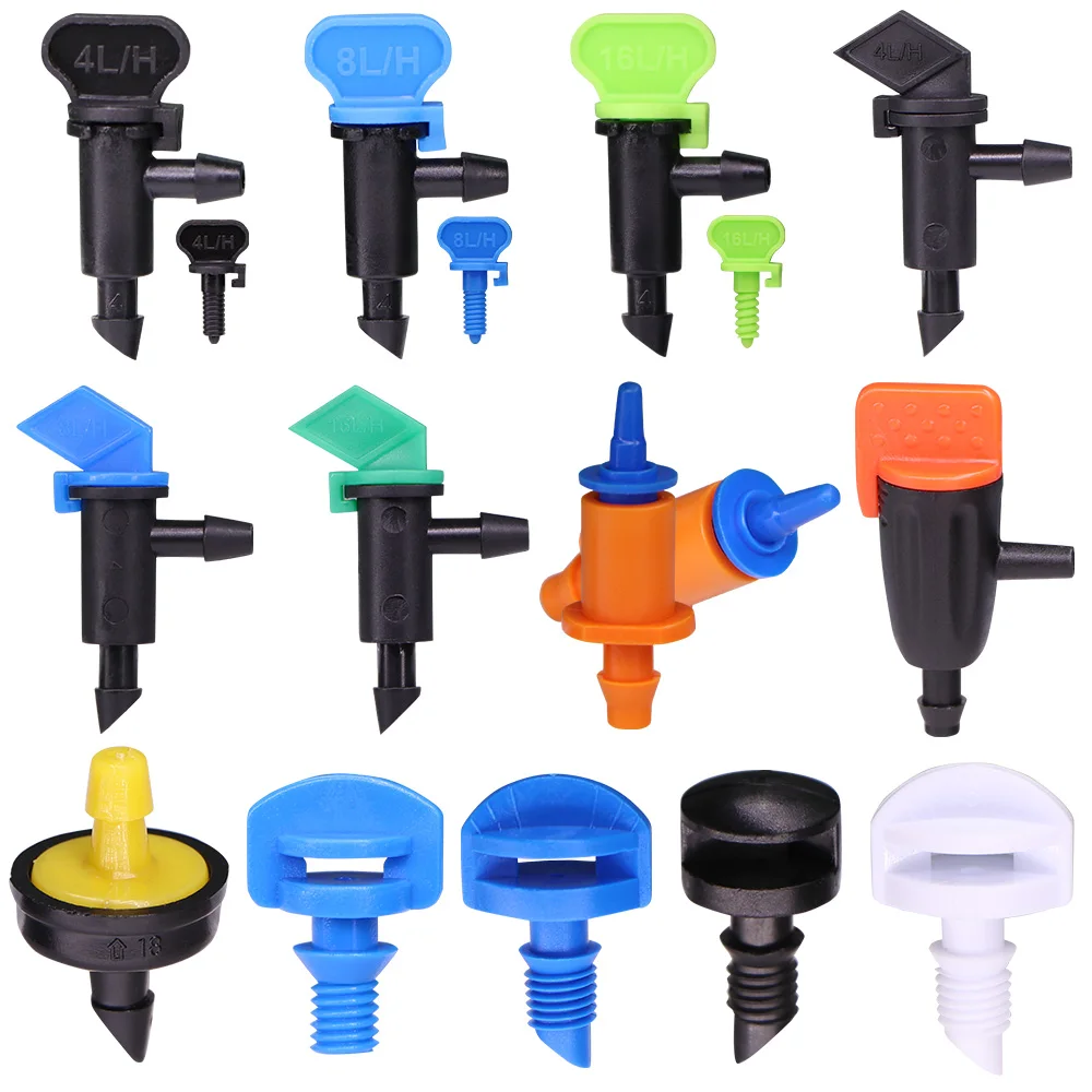 

Micro Irrgation Dripper 4L 8L 16L Adjustable Nozzle 0-40L Emitter Greenhouse Watering Sprinkler Dripper Gardening Watering Tools