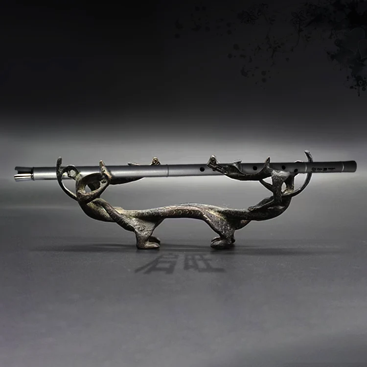 Titanium Alloy Flute Xiao Not DIZI Mirror Polishing Metal Music Instrument Fluate F key 4mm Thickness