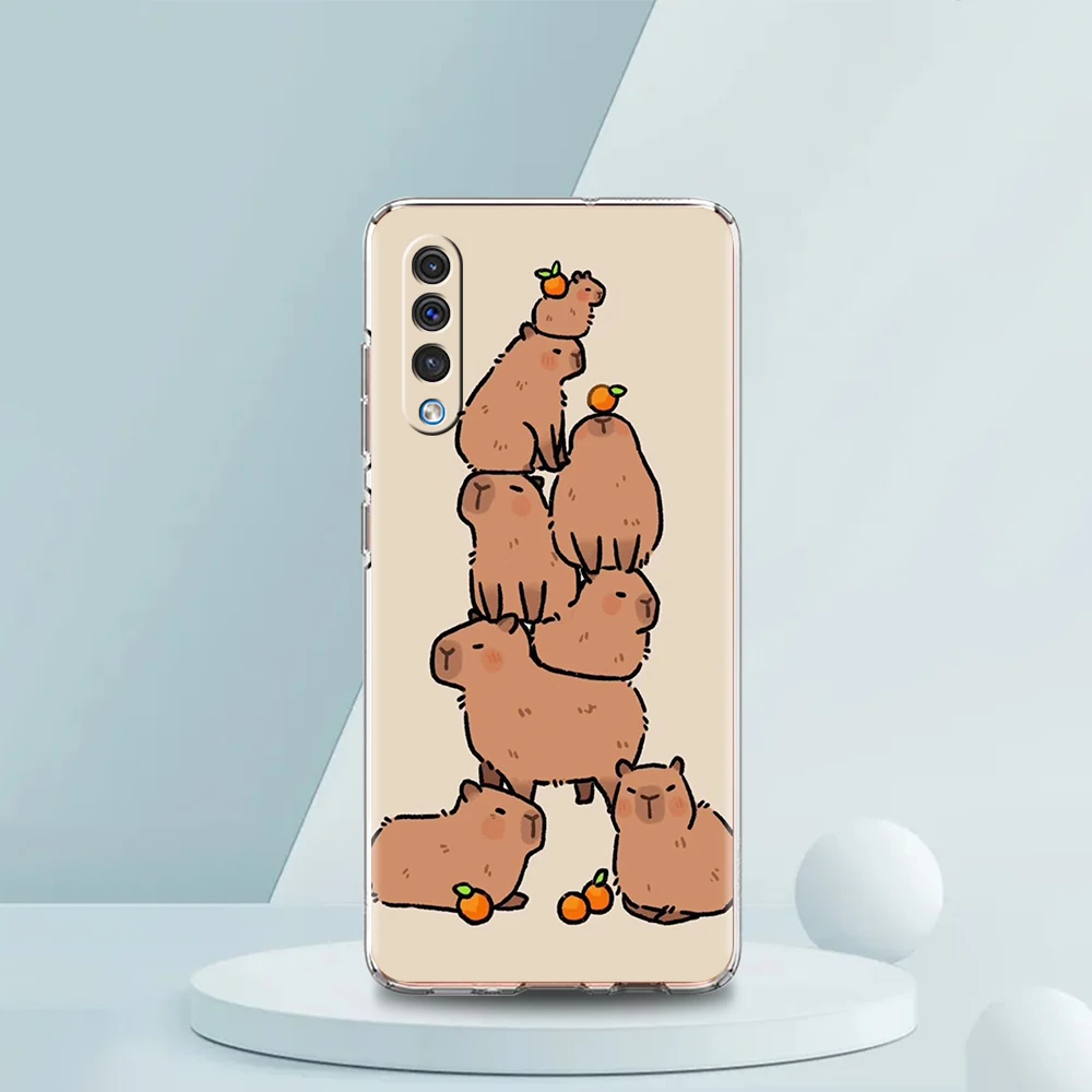 Cartoon Capybara Transparent Silicone Phone Case