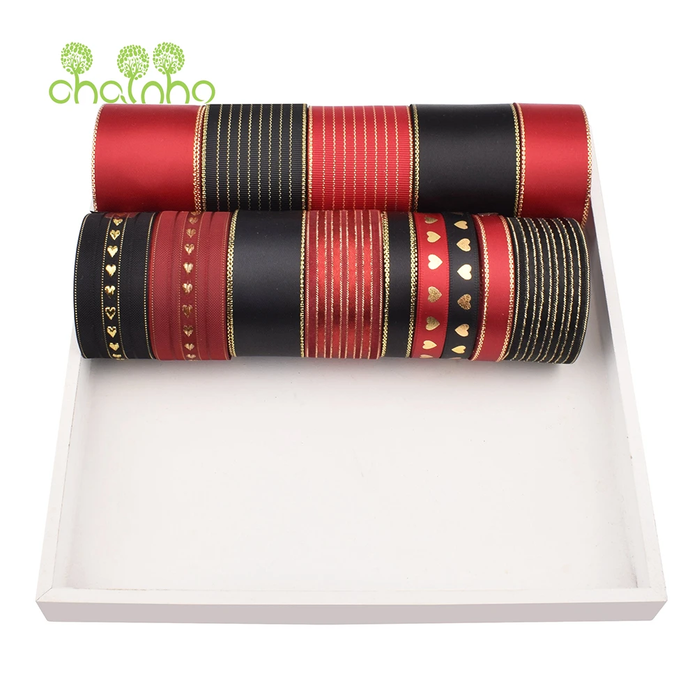 High Quality,Mixed Gold Thread Bronzing Ribbon Set For DIY Handmade Gift Craft Packing,Hair Ornament,Decorative Badge Accessory