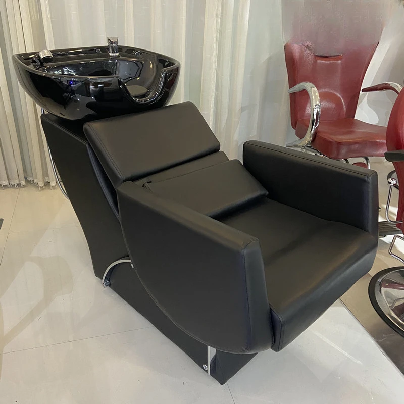 

Shampoo Chair Hair Saloon Dedicated Space Saving Flushing Bed Cosmetology Shop Sitting Half Lying Shampoo Chair