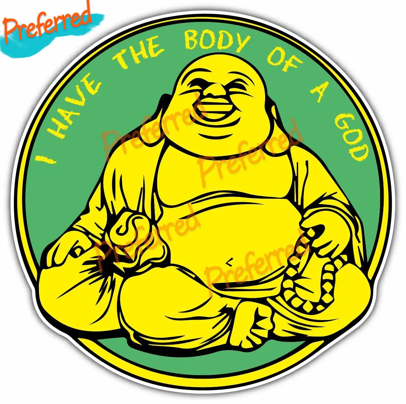 

I Have The Body Of A God Fat Funny Slogan Car Bumper Window Sticker Decal