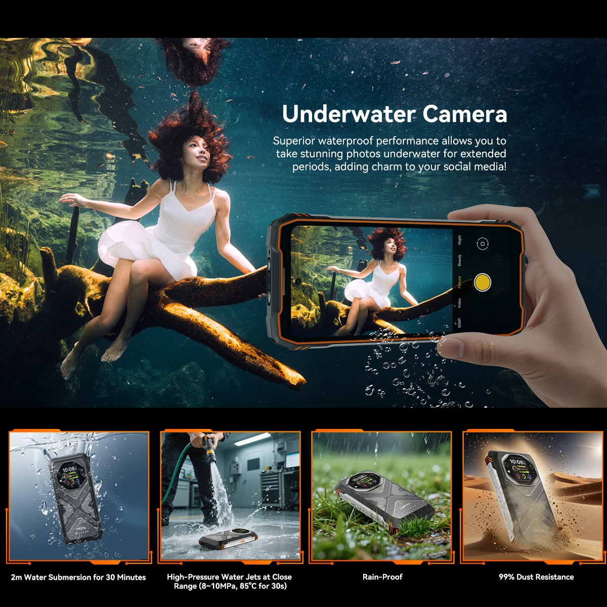 Blackview OSCAL TANK 1 5G Rugged Smartphone,20000mAh Battery, 6.78"120Hz FHD+ Display,16GB+512GB, 64MP+50MP Camera,Outdoor phone - Image 3