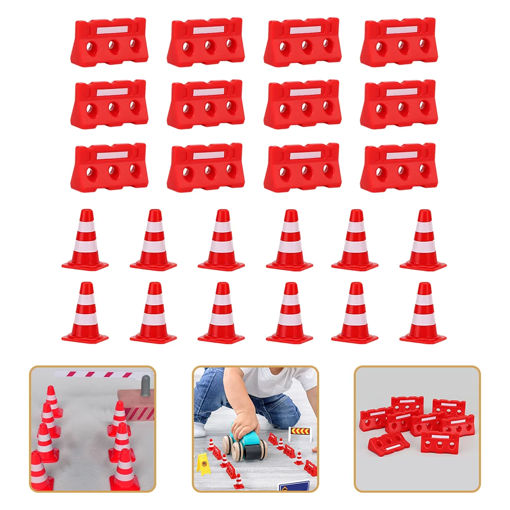 

Mini Traffic Cones Fences Traffic Road Signs Playset Traffic Cones Toys