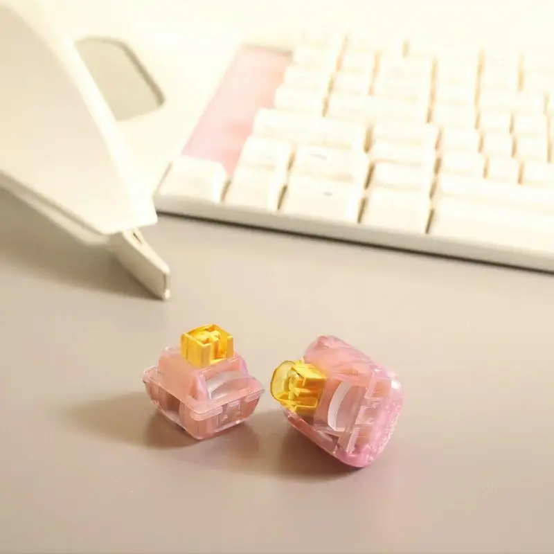 Outemu Silent Peach V3 Switches Linear Silent Lemon V3 Switch Tactile Hot Swap 5 Pin PA66 Pre Lubed POM For Mechanical Keyboard — view 2