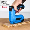 Electric Stapler Lithium-ion CordlessNail Gun Staple Gun Nailer Stapler Furniture DIY Tool Wood Frame Multitool Nail Stapler Gun 1