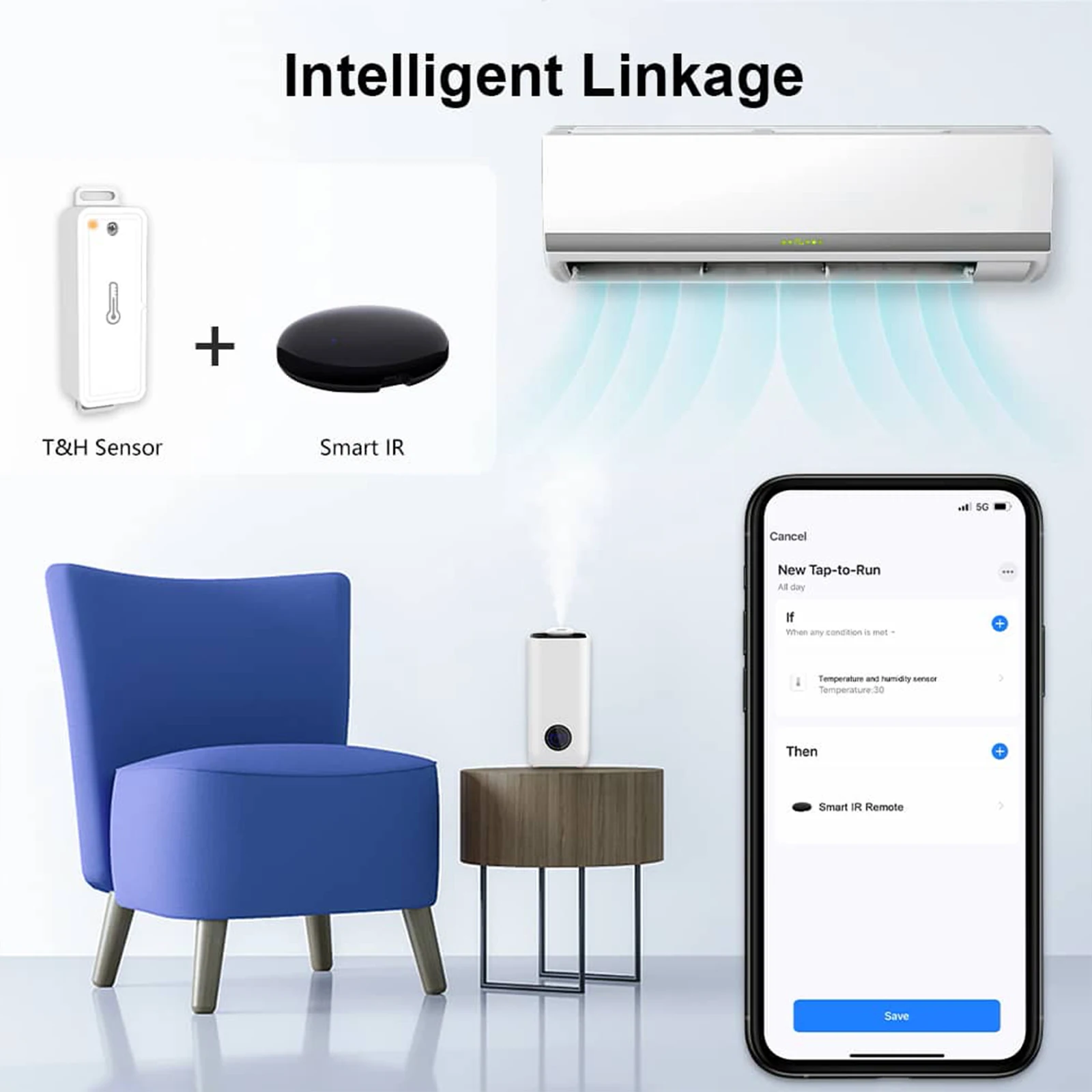 ZigBee Temperature and Humidity Sensor Tuya Smart Life Remote Intelligent Scene Linkage Voice Google Assistant Alexa temperature humidity meter temperature humidity sensor