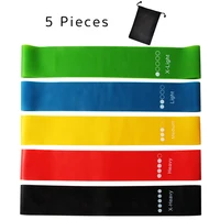5Pcs/Set Yoga Resistance Rubber Bands Bodybuilding Elastic Bands Pilates Exercise Workout Bands Expander Belt Fitness Equipment 1
