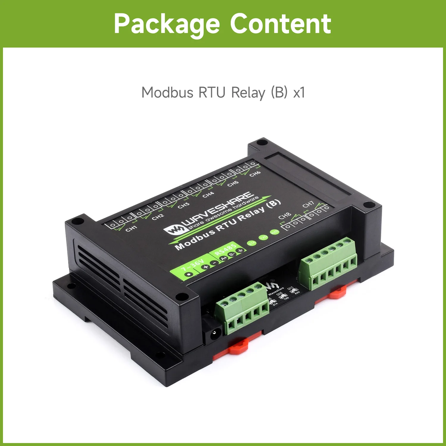 Waveshare   RTU   (B), RS485 ̽, 7  36V   ġ,   ȣ ȸ
